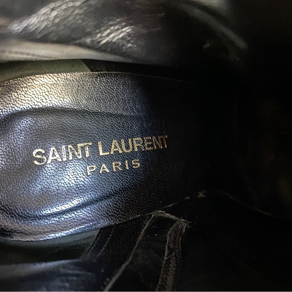 Saint Laurent Black Python platform boots - Picture 7 of 16